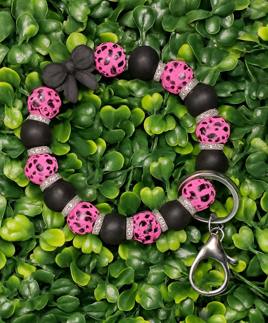 Hot pink cow print